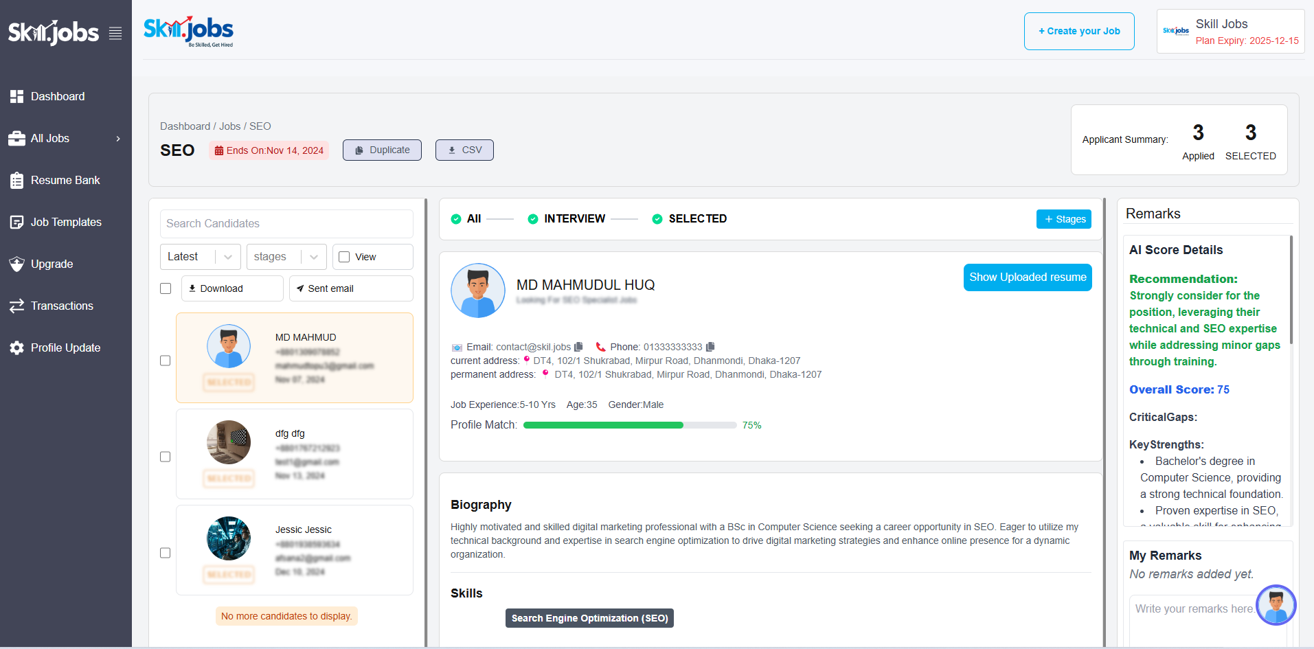 AI candidate